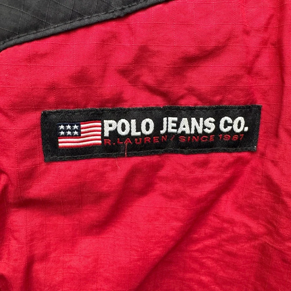 Polo Jeans Co Ralph Lauren Jacket Mens‎ L Red Heavyweight Fleece Lined Outdoor